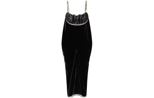 LOUIS VUITTON Bead Trim Slip Dress