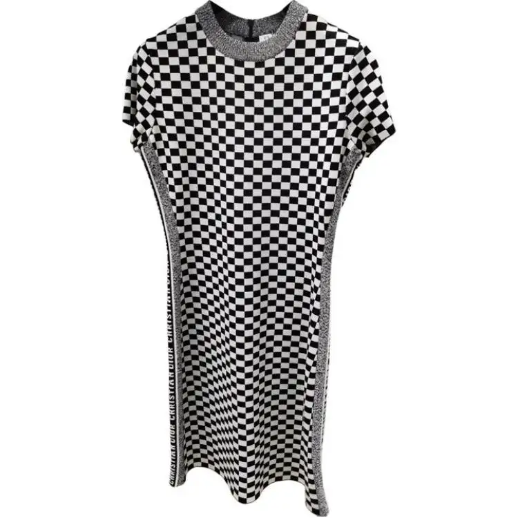 DIOR Short Sleeved Dress Women's Black