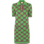 GUCCI Short Sleeved Dress Women's Green