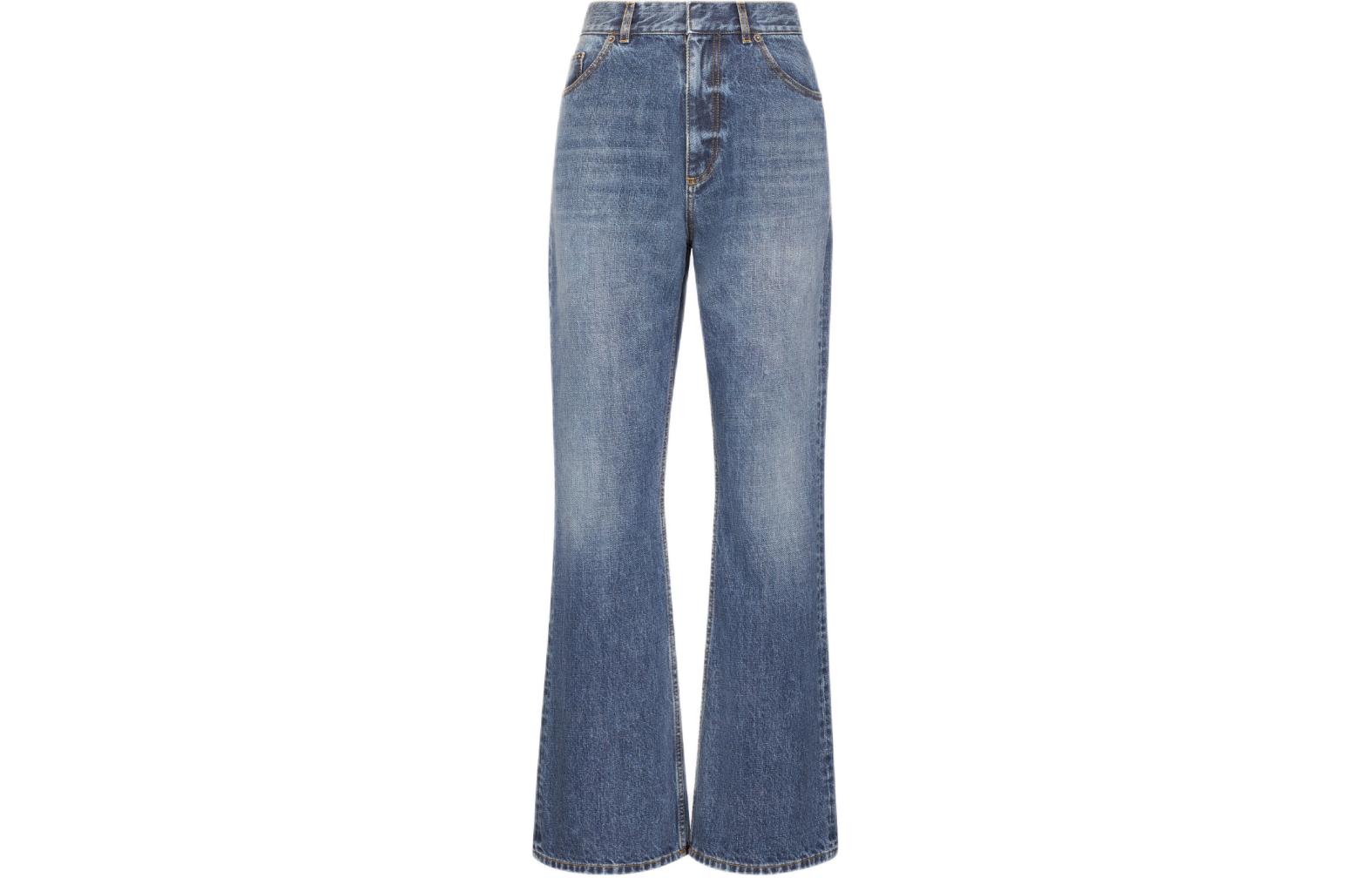 DIOR Jeans Women's Blue Moderate Flared Pants