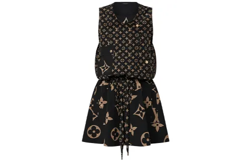 LOUIS VUITTON Sleeveless Dress Women's Black