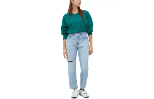UNIQLO Jeans Women's Blue Moderate Ripped Pants