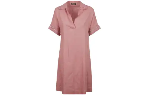 Loro Piana Short Sleeved Dress Women's Pink