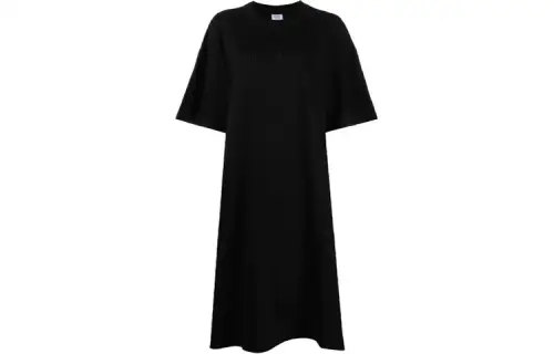 Vetements Short Sleeved Dresses Women's Black Crew Neck