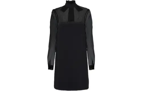 MIU MIU FW22 Long Sleeved Dress Women's Black