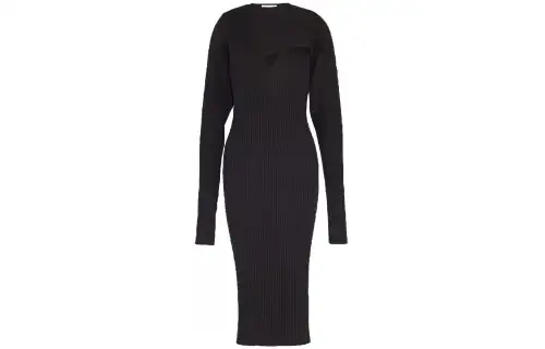 Bottega Veneta Long Sleeved Dress Women's Black
