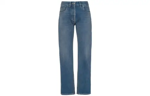 PRADA Jeans Women's Blue Moderate Straight Fit Pants