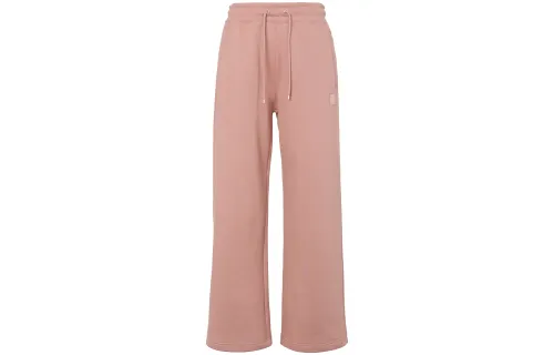 Jordan Flight Solid Color Lace Up Open Leg Opening Design Casual Fleece Lined Wide Leg Knitted Sweatpants Women's