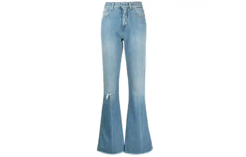 Golden Goose Jeans Women's Blue Moderate Flared Pants