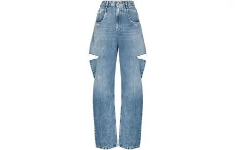 Maison Margiela 5 Pocket Demin Slash Detail Jean Blue