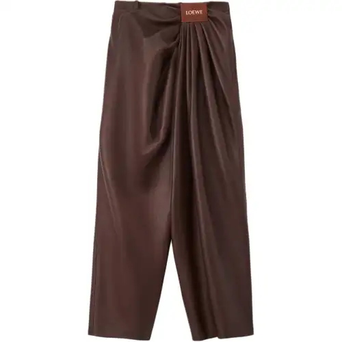 LOEWE SS25 Casual Pants Women's Chocolates Brown