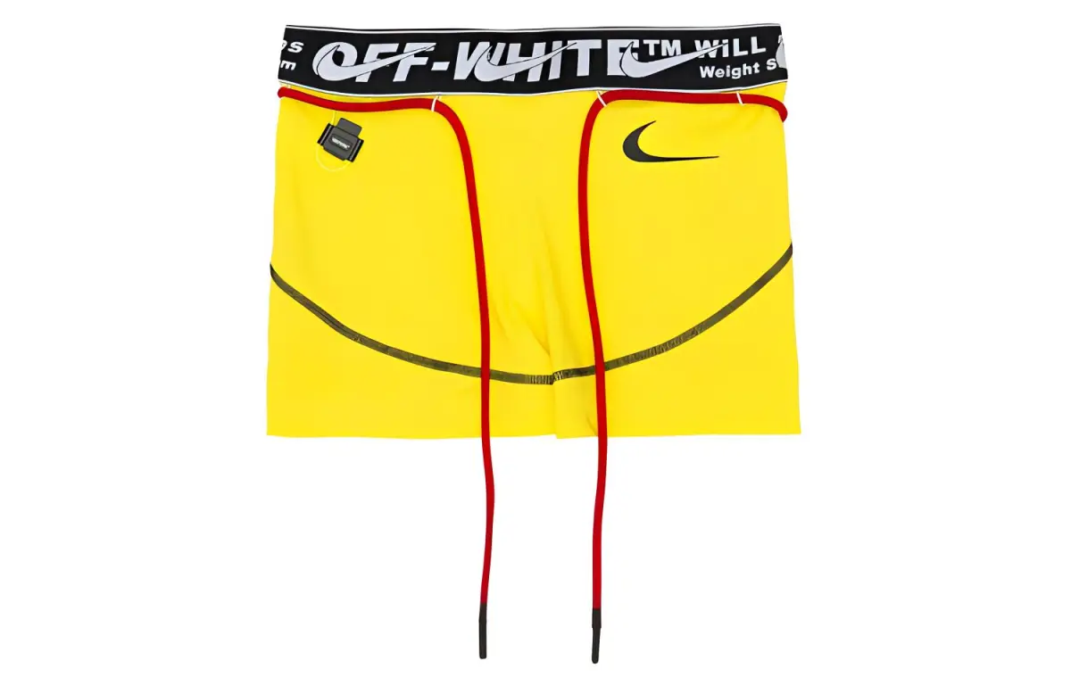 OFF WHITE X Nike Women's Training Shorts Opti Yellow