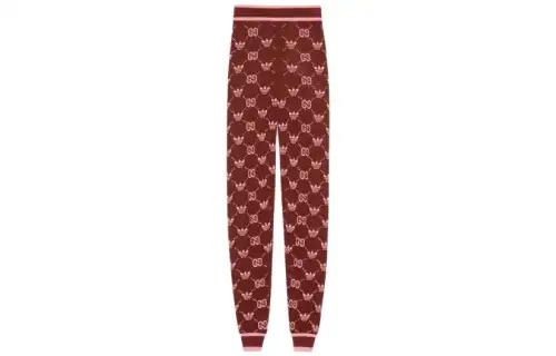 GUCCI Knitted Sweatpants Women's Red