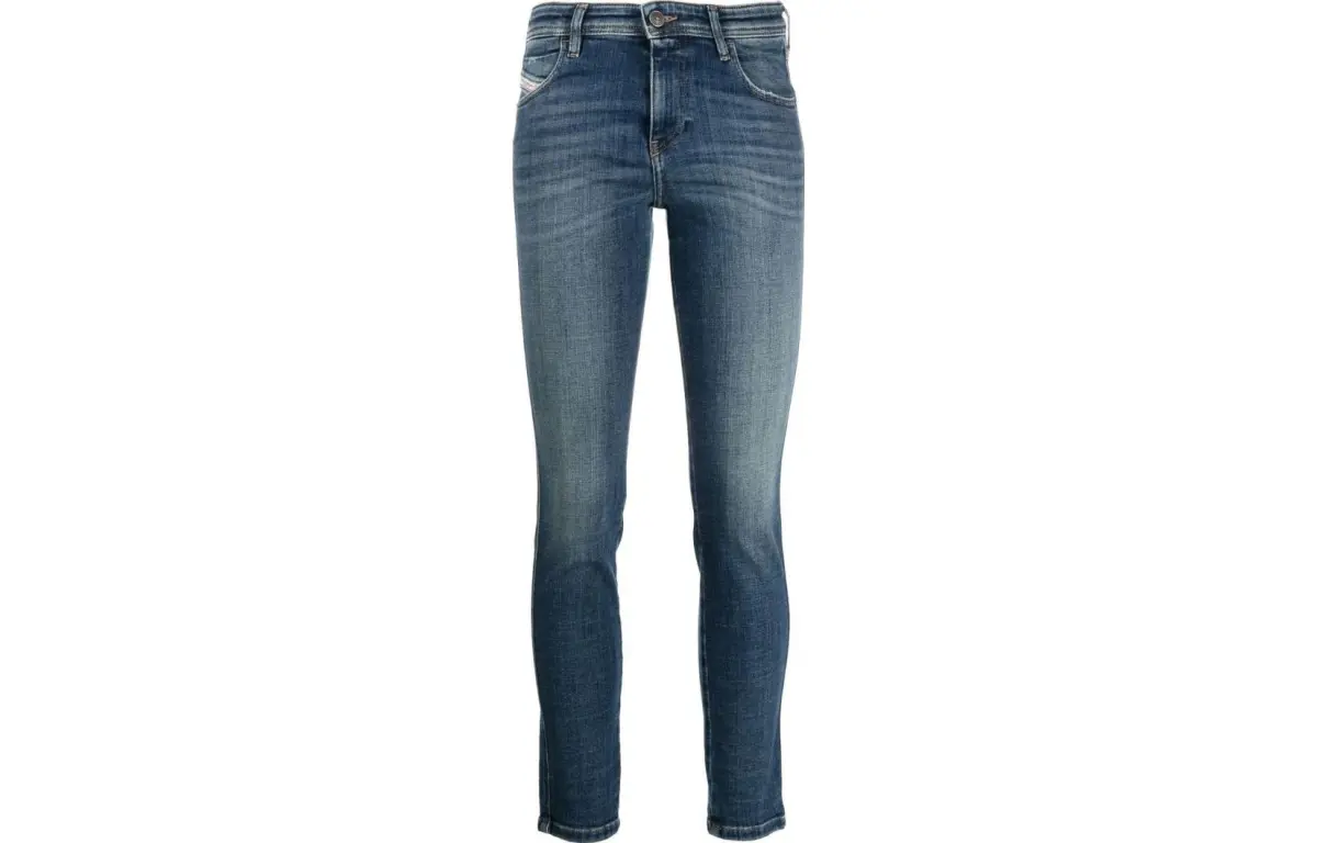 DIESEL Jeans Women's Blue Moderate Tapered Pants