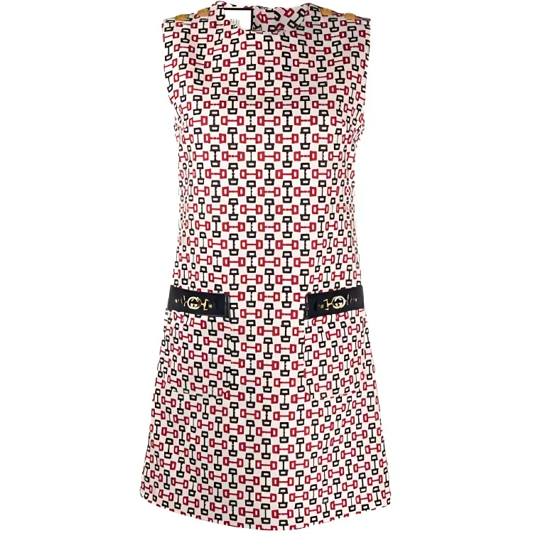 GUCCI Sleeveless Dresses Women's Light Pink Crew Neck Moderate