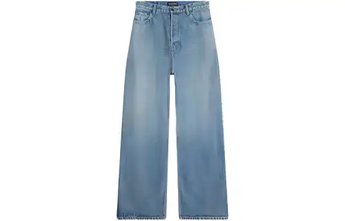 Balenciaga High Waisted Jeans 'Washed Light Blue'
