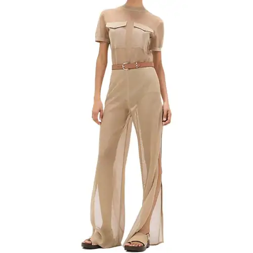 HERMES Casual Pants Women's Beige