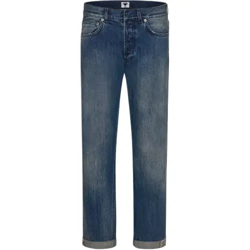 DIOR Quarterly New Products Jeans Women's Blue Moderate Straight Fit Pants