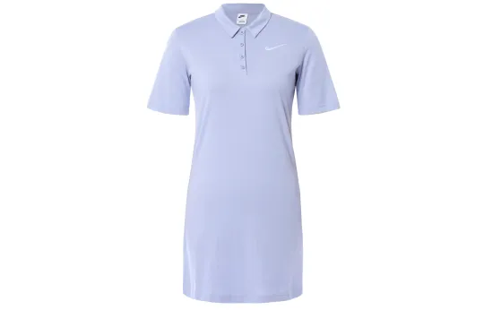 Nike Sportswear Short Sleeved Dress Women's Mist Gray Blue