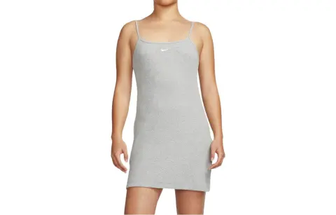 Nike Slip Dresses Women's Gray Moderate Mid-Length