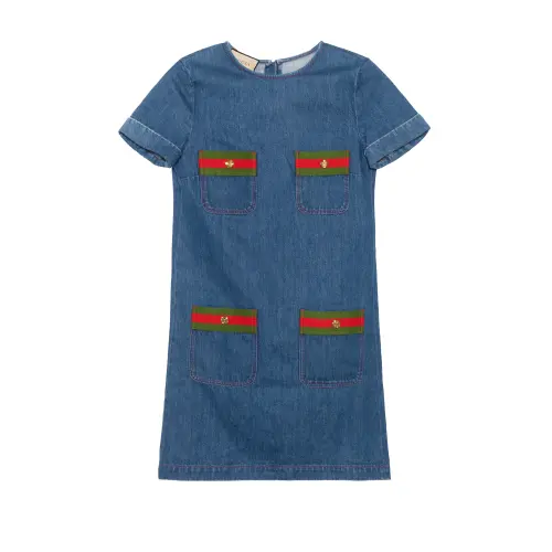 GUCCI Denim Dress With Horsebit