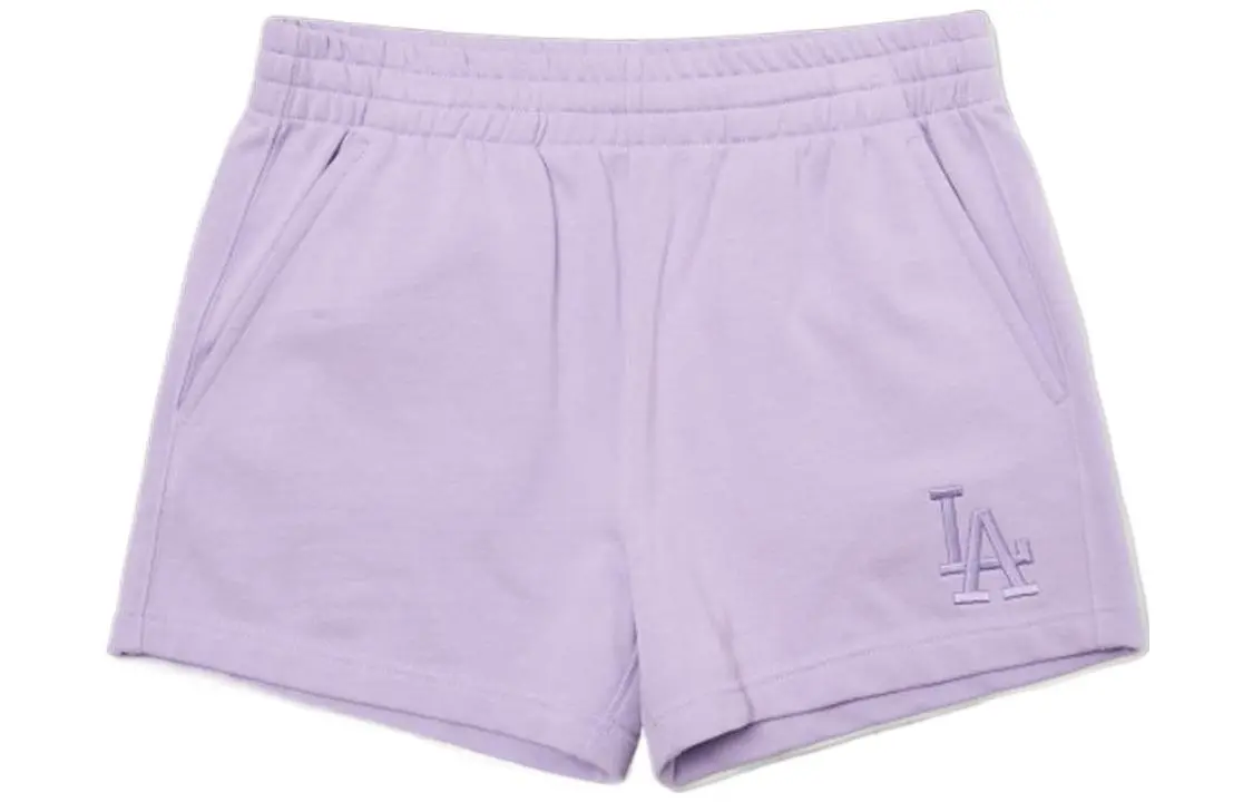 MLB Basic Logo Casual Shorts Women's Light Lavender Grass