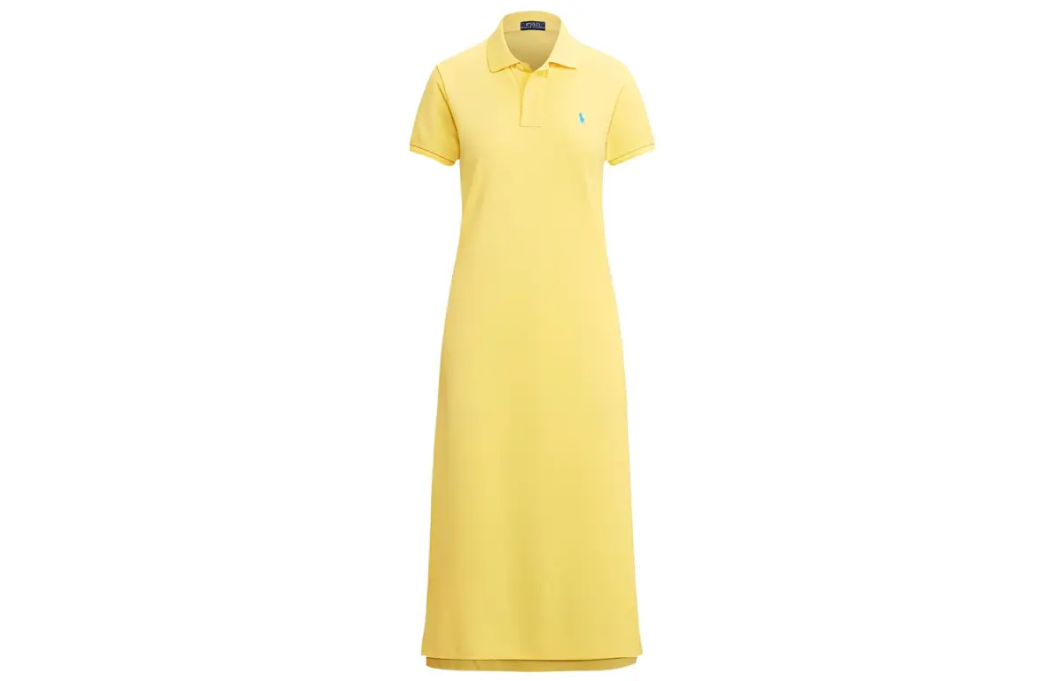 Polo Ralph Lauren SS22 Short Sleeved Dress Women's Yellow