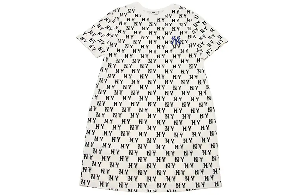 MLB New York Yankees SS24 Short Sleeved Dress Women's Cream