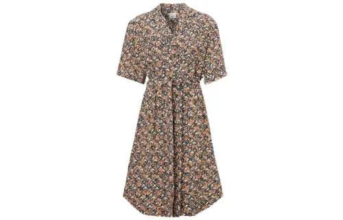 Burberry Short Sleeved Dress Women's Brown