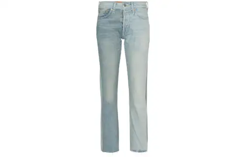 Vetements Jeans Women's Blue Moderate Straight Fit Pants
