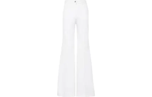 PRADA Jeans Women's White Moderate Flared Pants