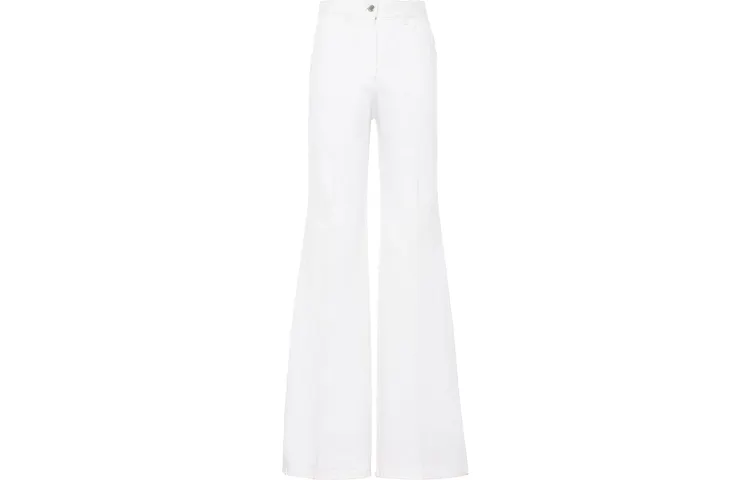 PRADA Jeans Women's White Moderate Flared Pants