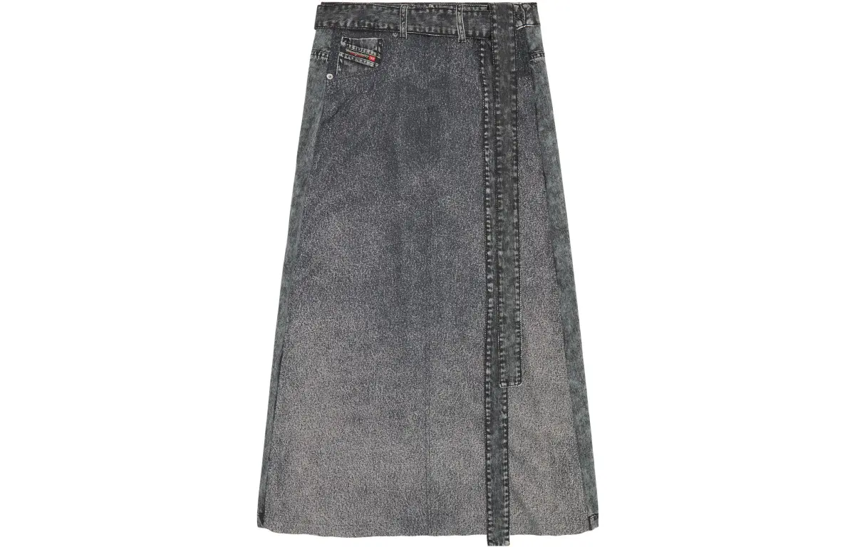 DIESEL Denim Long Skirts Women's Gray Moderate