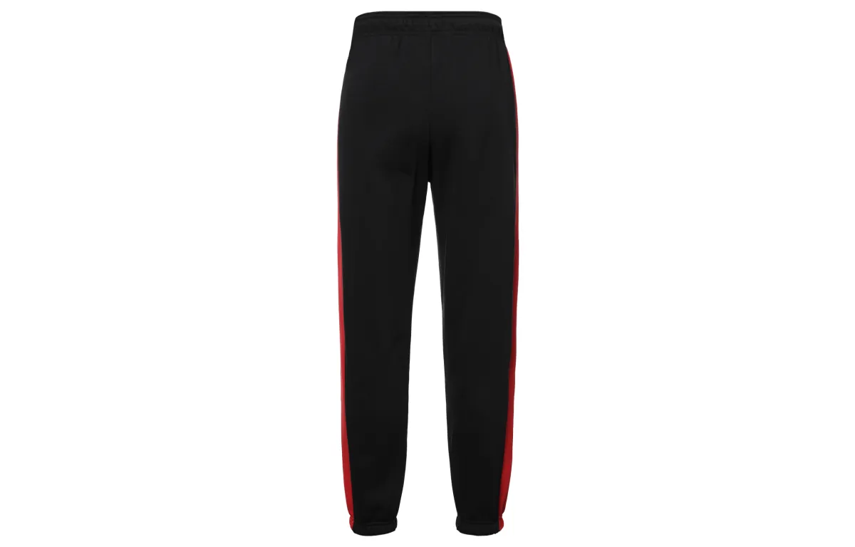 Jordan Brooklyn Color Block Lace Up Casual Fleece Lined Elastic Cuff Knitted Sweatpants Women's Black
