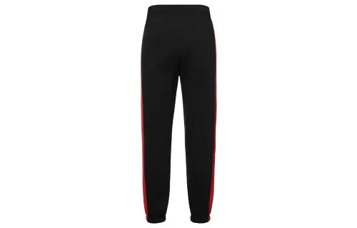 Jordan Brooklyn Color Block Lace Up Casual Fleece Lined Elastic Cuff Knitted Sweatpants Women's Black