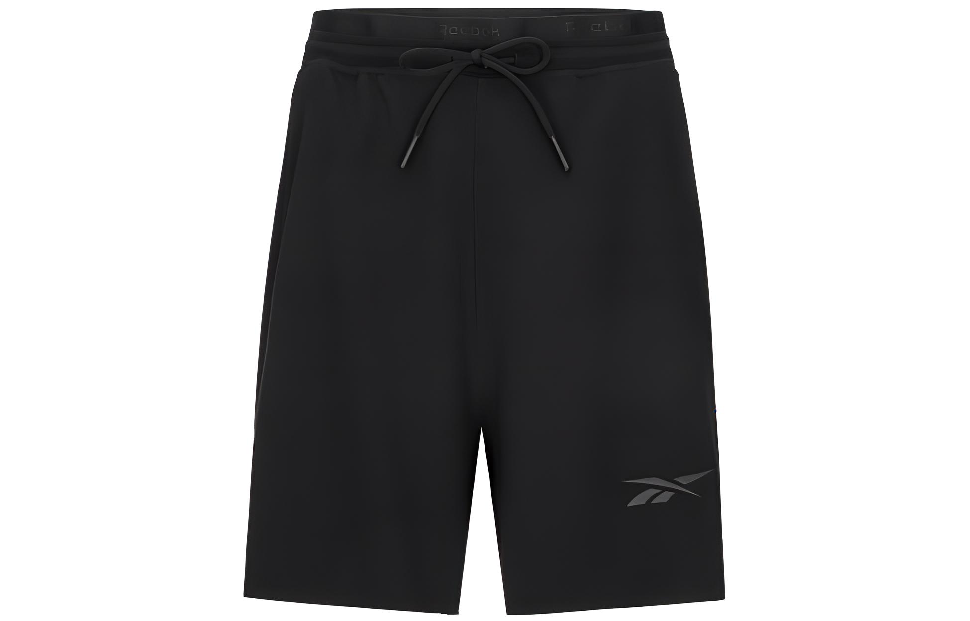 Reebok BEATS SHORTS W Solid Color Strappy High Waist Casual Shorts Women's Black