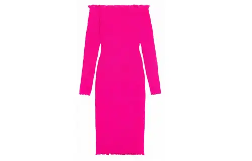 Balenciaga Smocked Mini Dress 'Lipstick Pink'