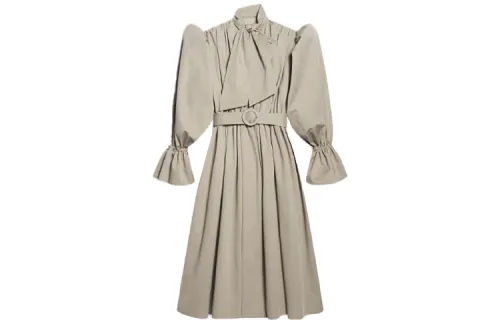 Balenciaga Long Sleeved Dress Women's Beige