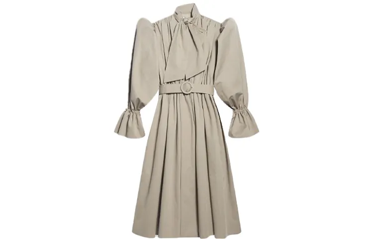 Balenciaga Long Sleeved Dress Women's Beige
