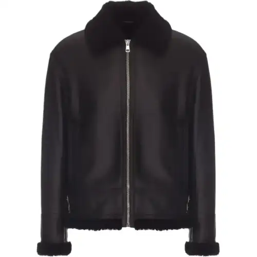 GUCCI Leather Jacket Men's Black