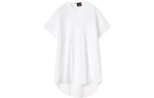 LOEWE Short Sleeved Dresses Women's White Crew Neck Moderate