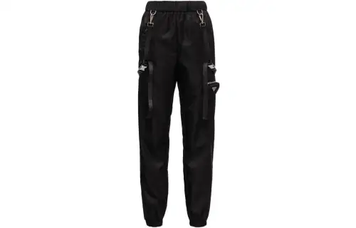 PRADA Overalls Women's Black Moderate Cargo Pants