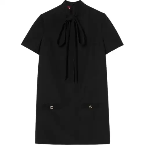 GUCCI Cady Tie-Detailed Dress