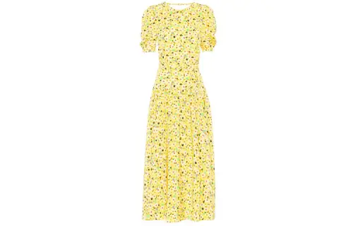 MIU MIU Short Sleeved Dress Women's Yellow