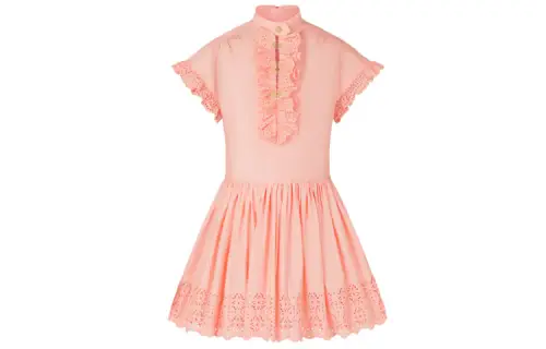 LOUIS VUITTON SS21 Short Sleeved Dress Women's Pink