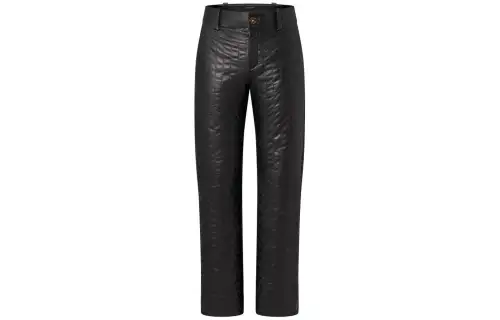 LOUIS VUITTON FW23 Leather Pants Women's Black