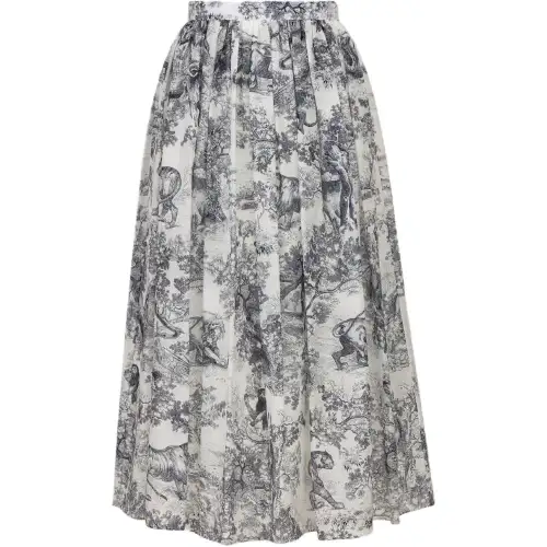 DIOR SS23 Casual Long Skirt Women's Multicolor