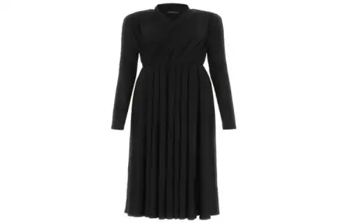 Balenciaga FW22 Long Sleeved Dress Regular Fit Women's Black