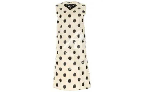 PRADA Sleeveless Dresses Women's Beige Crew Neck Moderate