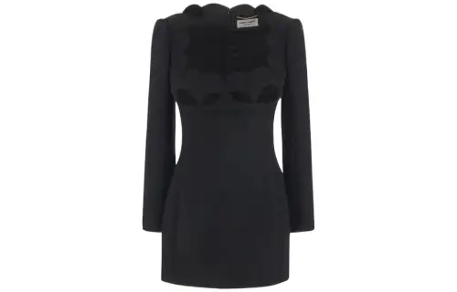 SAINT LAURENT SS22 Long Sleeved Dress Women's